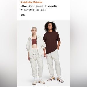 Nike sportswear essential women’s mid-rise pants